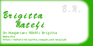 brigitta matefi business card