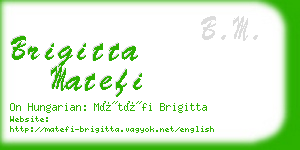 brigitta matefi business card